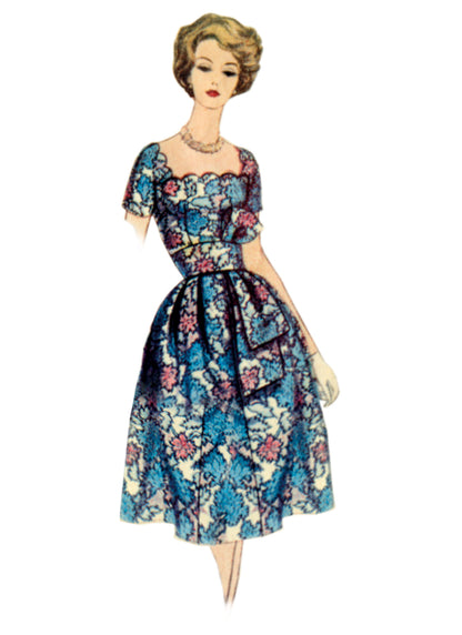 Vogue Patterns V2101 envelope showing the vintage 1958 dress designs