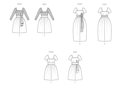 Vogue Patterns V2101 envelope showing the vintage 1958 dress designs