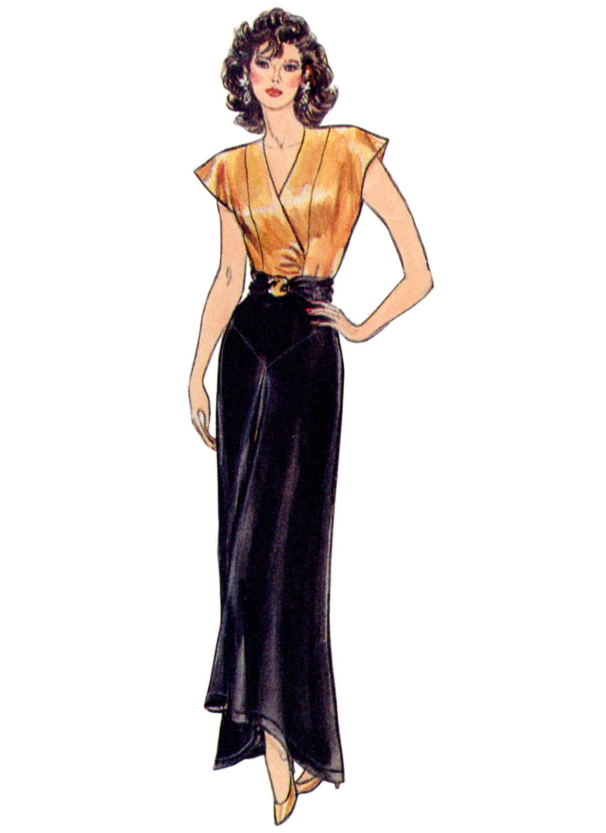 Vogue Patterns V2102 envelope showing the vintage 1987 skirts designs
