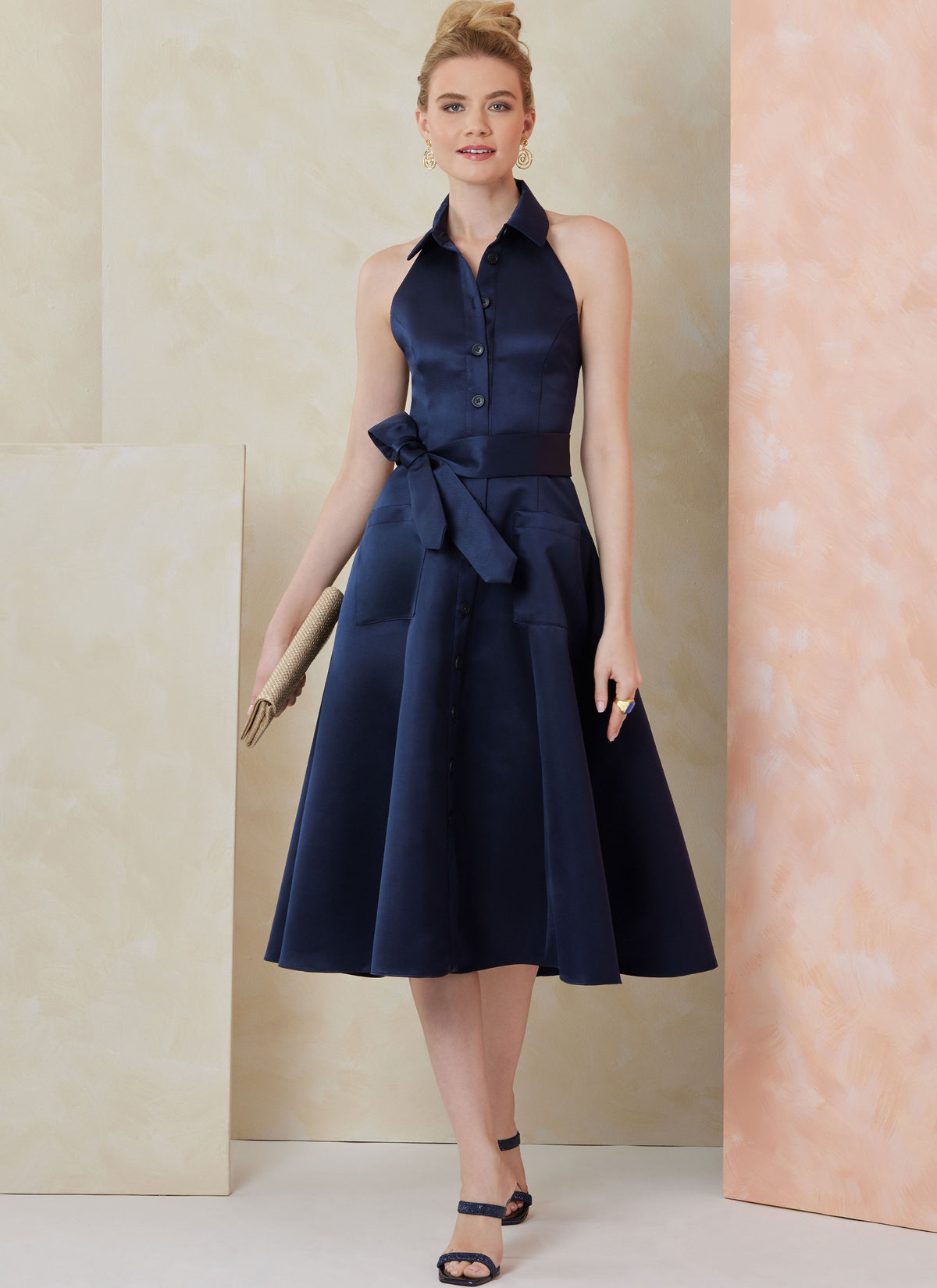 Vogue Patterns V2103 envelope showing the halter dress designs