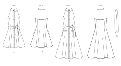 Vogue Patterns V2103 envelope showing the halter dress designs