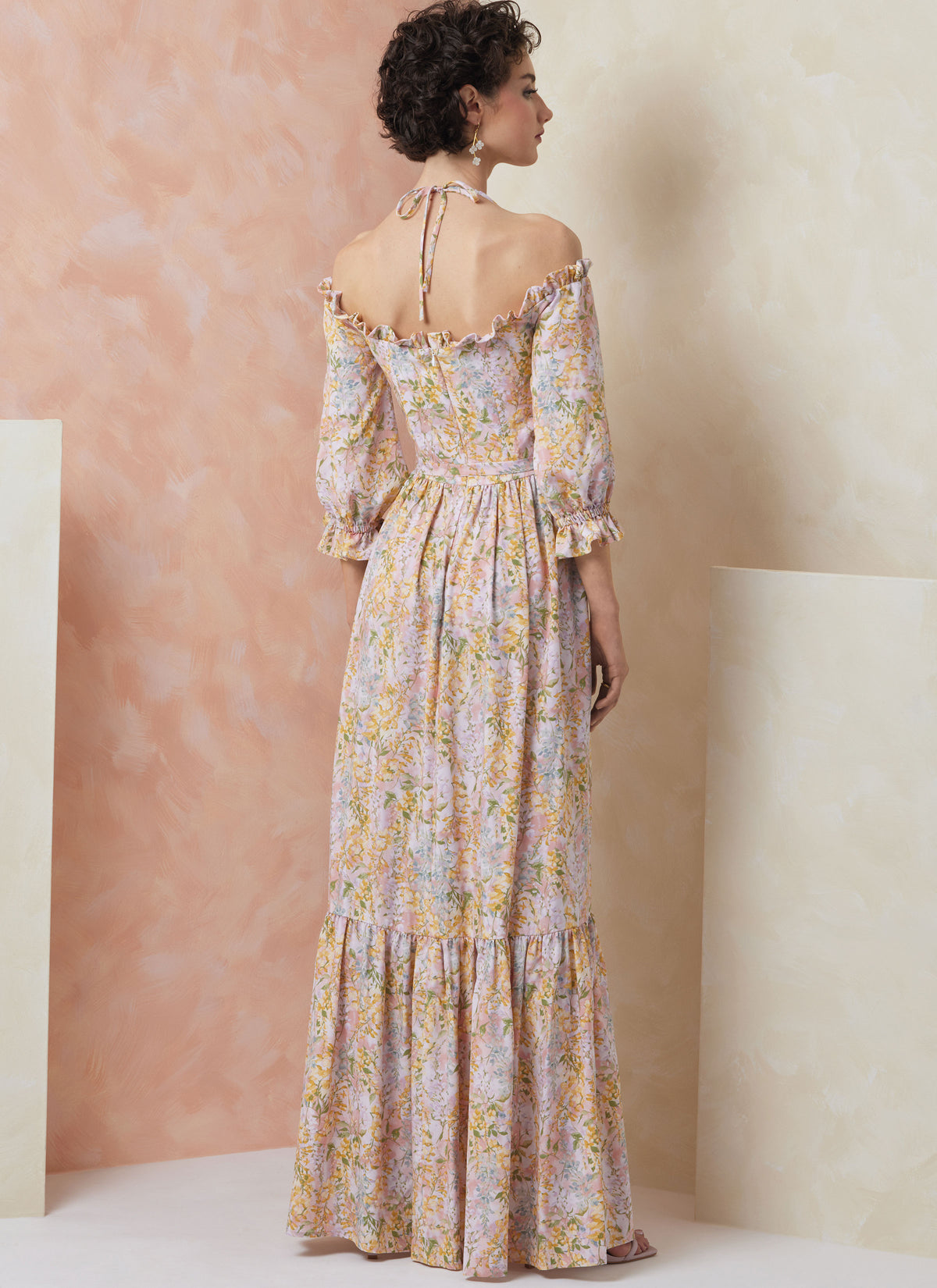 Vogue Patterns V2107 envelope showing the off-the-shoulder ruffle dress designs
