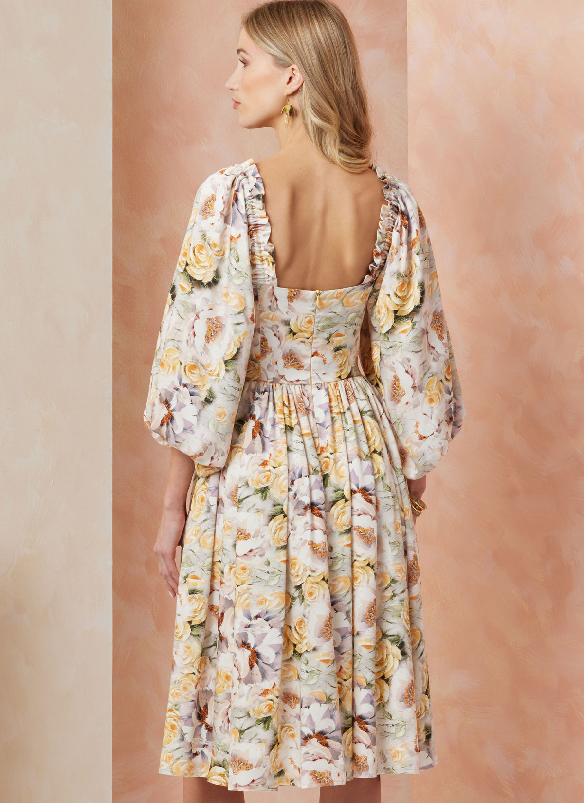Vogue Patterns V2109 envelope showing the puff sleeve gown designs