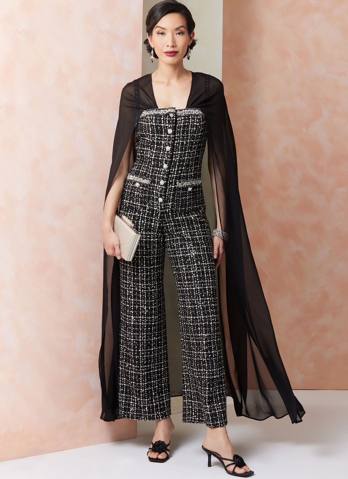 Vogue Patterns V2111 envelope showing the special occasion jumpsuit designs