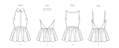 Vogue Patterns V2112 envelope showing the sleeveless peplum tops designs