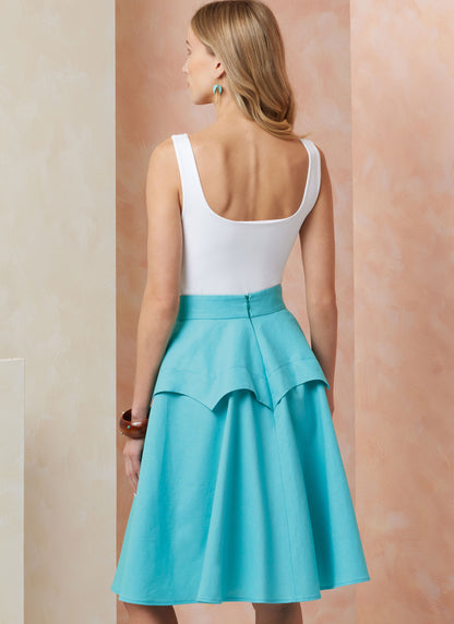 Vogue Patterns V2116 envelope showing the peplum skirt designs