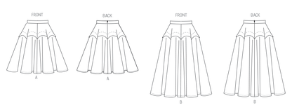 Vogue Patterns V2116 envelope showing the peplum skirt designs