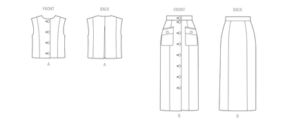 Vogue Patterns V2118 envelope showing the lined fitted top designs