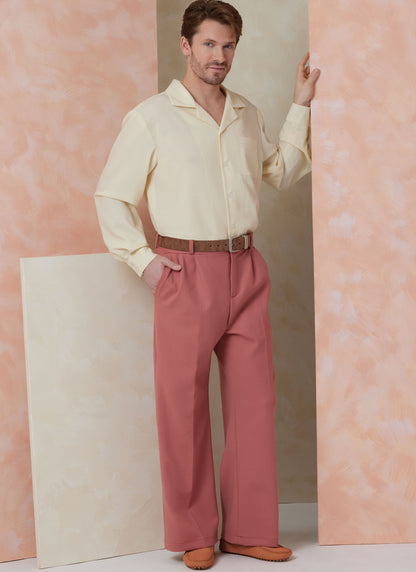 Vogue Patterns V2120 envelope showing the slouchy fit shirt designs
