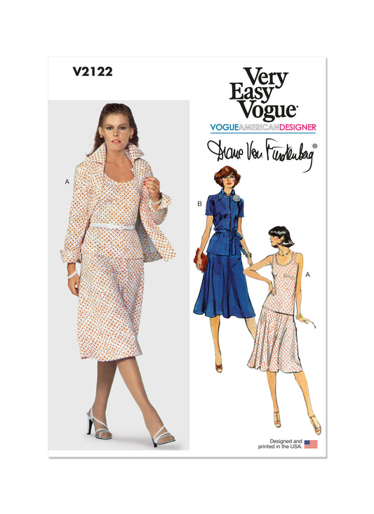 Vogue Patterns V2122 envelope showing the vintage 1977 knit jacket designs