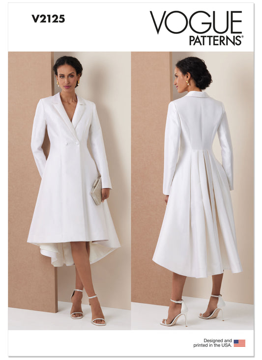 Vogue Patterns V2125 envelope showing the coat dress designs