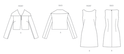 Vogue Patterns V2126 envelope showing the lined jacket designs