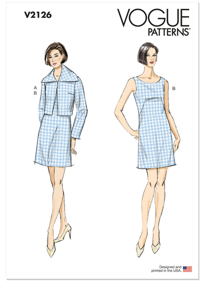 Vogue Patterns V2126 envelope showing the lined jacket designs
