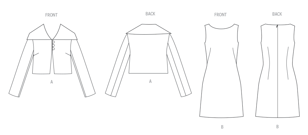 Vogue Patterns V2126 envelope showing the lined jacket designs