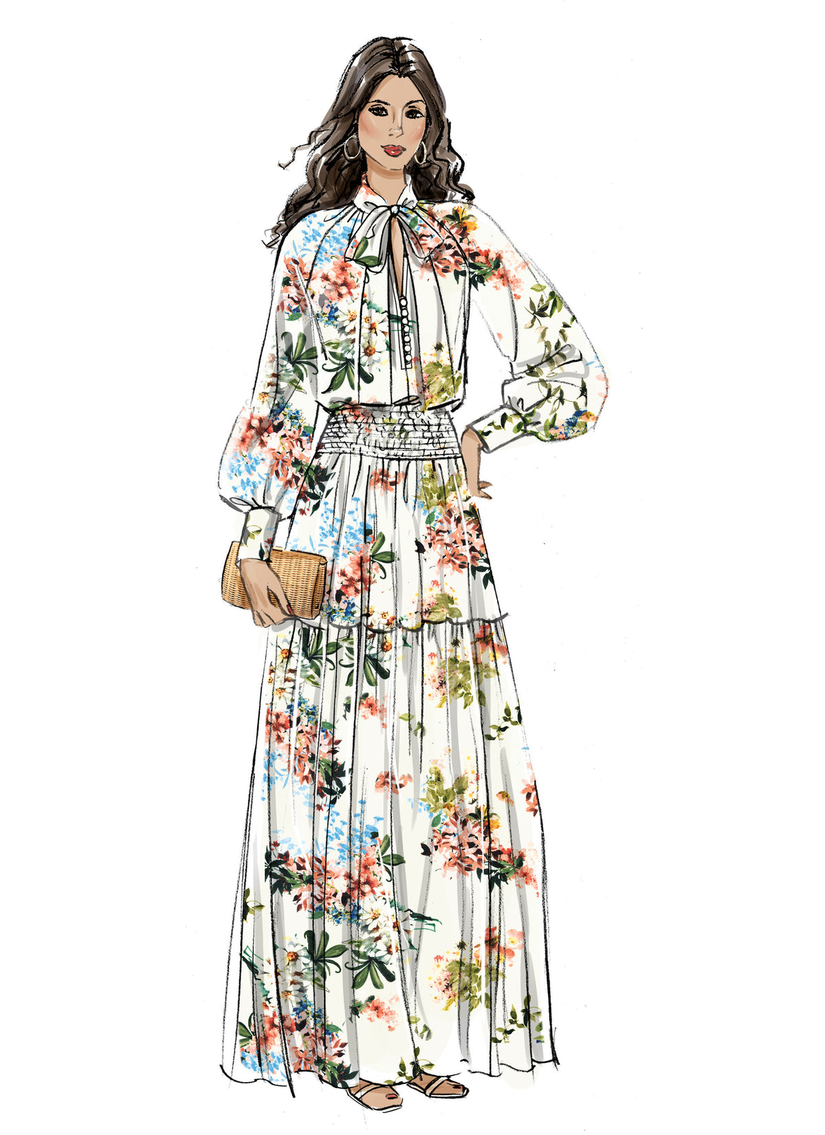 Vogue Patterns V2127 envelope showing the loose fit raglan top designs