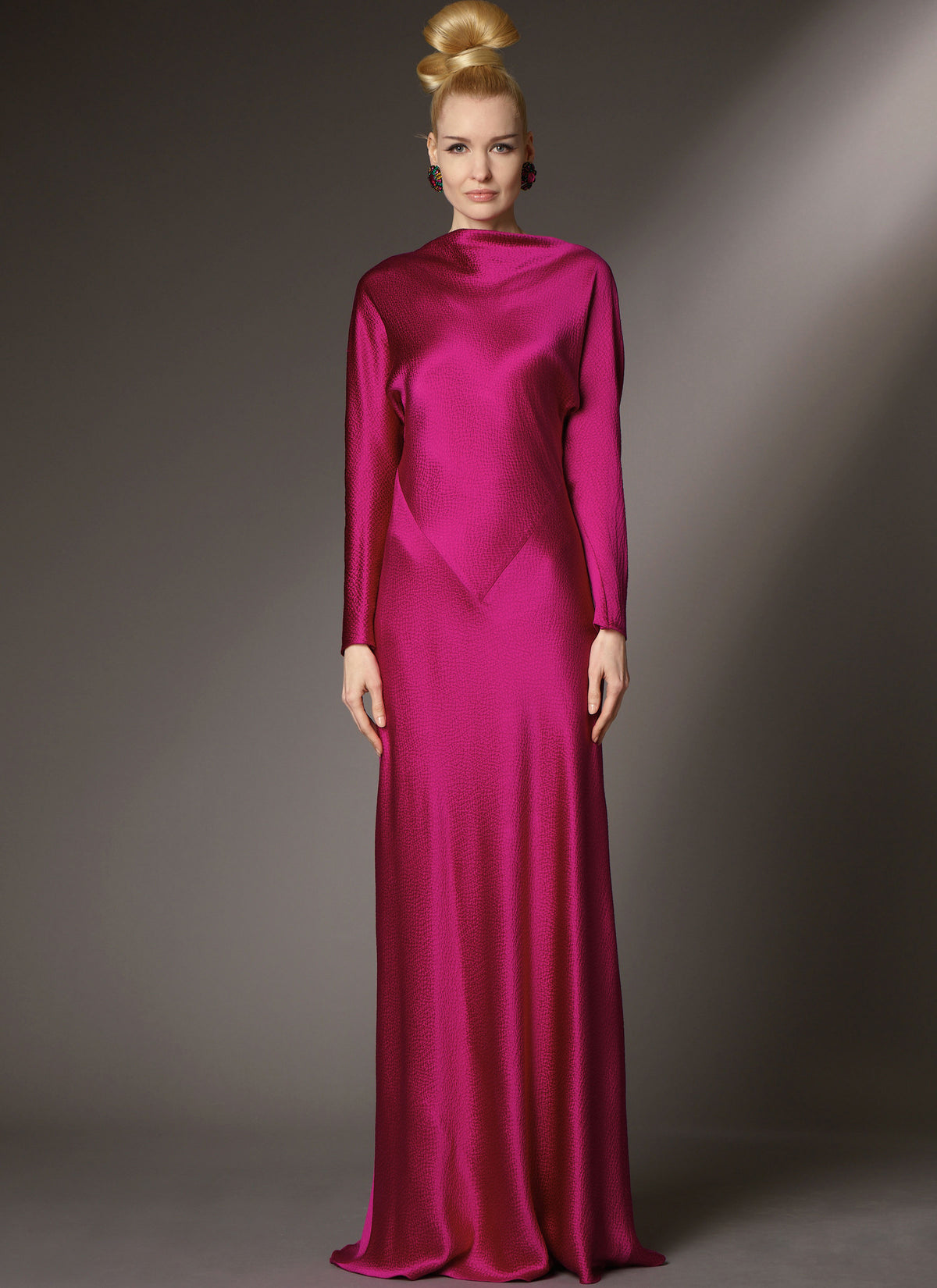 Vogue Patterns V2129 envelope showing the bias cut cowl back dress designs