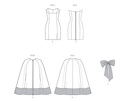 Vogue Patterns V2133 envelope showing the oversized cape designs