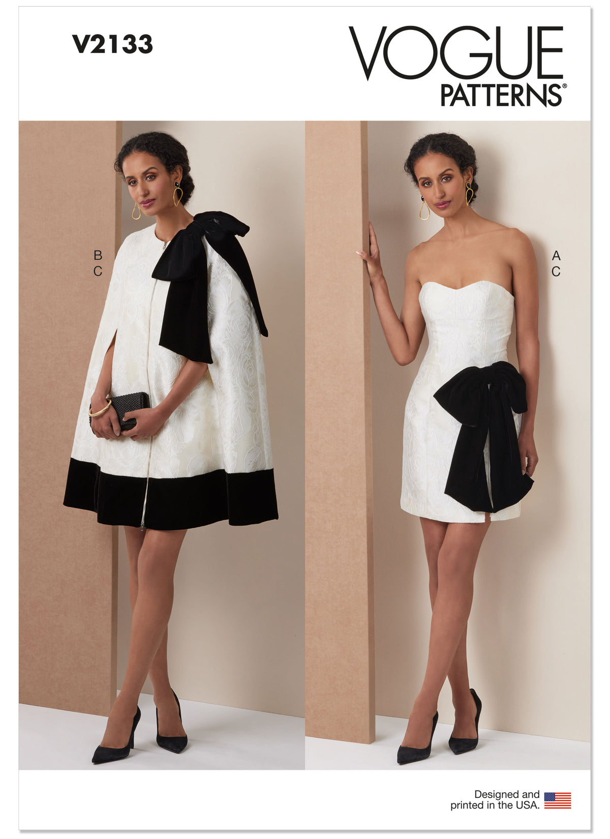 Vogue Patterns V2133 envelope showing the oversized cape designs