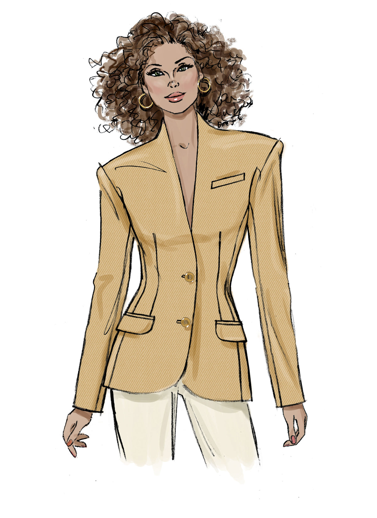 Vogue Patterns V2136 envelope showing a lined jacket