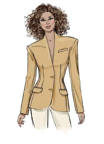 Vogue Patterns V2136 envelope showing a lined jacket