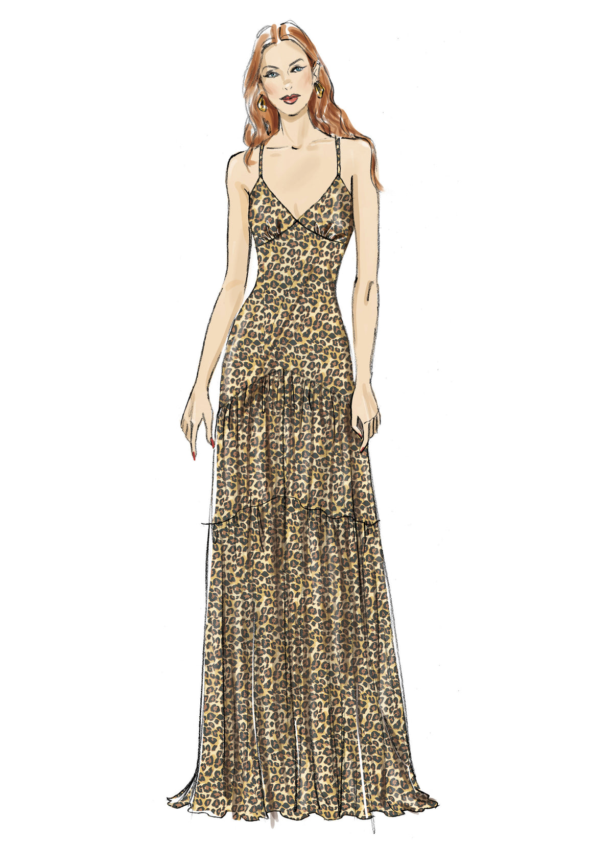 Vogue Patterns V2139 envelope showing a floor length lingerie dress