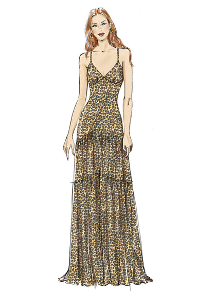 Vogue Patterns V2139 envelope showing a floor length lingerie dress