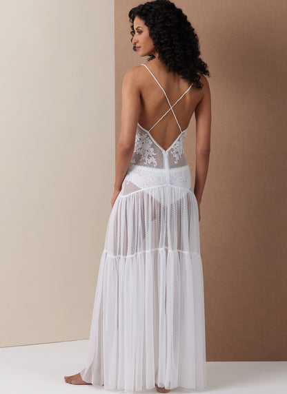 Vogue Patterns V2139 envelope showing a floor length lingerie dress