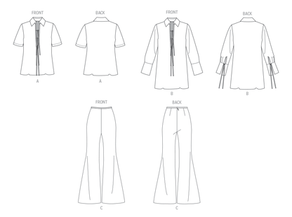 Vogue Patterns V2140 envelope showing a bias cut tunic