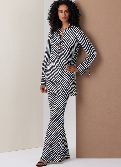 Vogue Patterns V2140 envelope showing a bias cut tunic