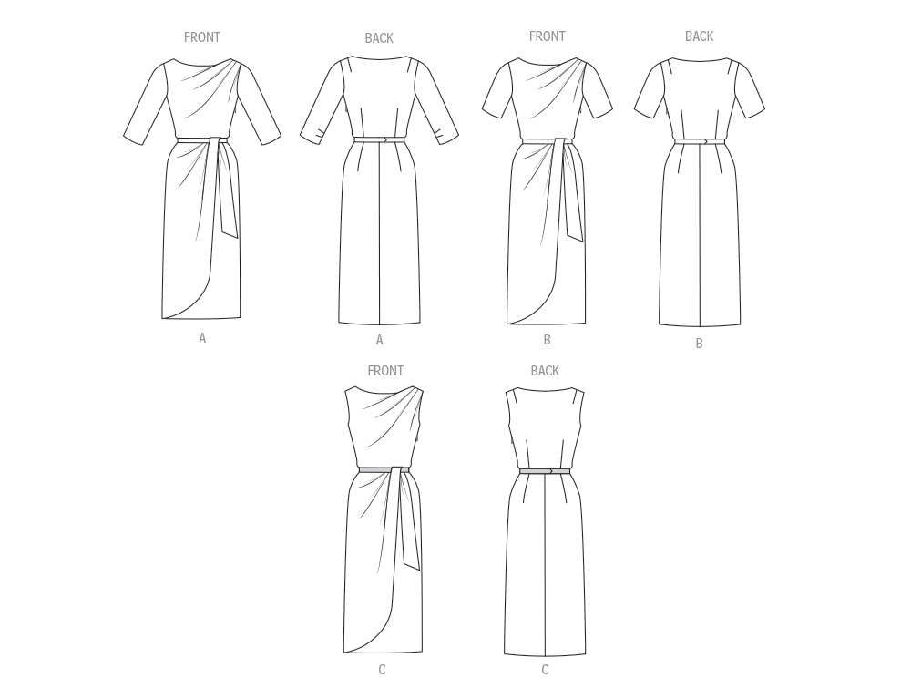 Vogue Patterns V2144 envelope showing a vintage 1962 draped dress