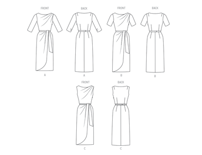 Vogue Patterns V2144 envelope showing a vintage 1962 draped dress