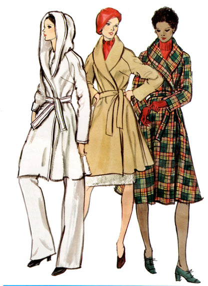 Vogue Patterns V2145 envelope showing a vintage 1972 coat