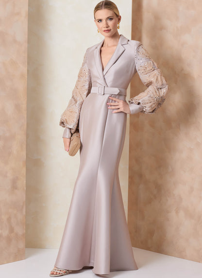 Vogue Patterns V2153 envelope showing a lined mermaid gown