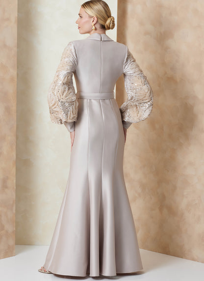 Vogue Patterns V2153 envelope showing a lined mermaid gown