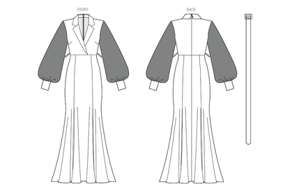 Vogue Patterns V2153 envelope showing a lined mermaid gown