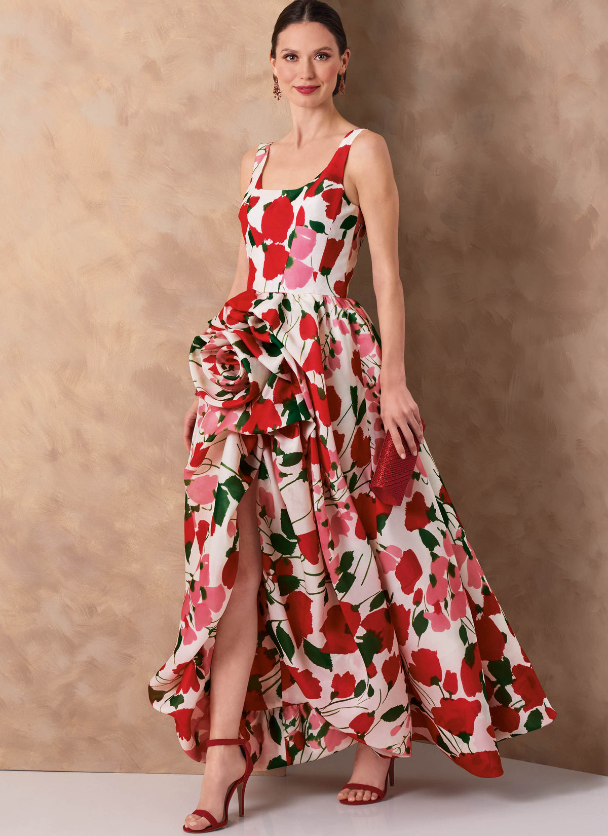 Vogue Patterns V2155 envelope showing a lined evening gown