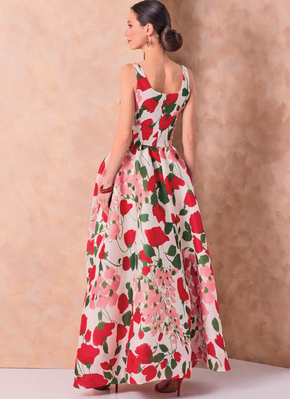 Vogue Patterns V2155 envelope showing a lined evening gown