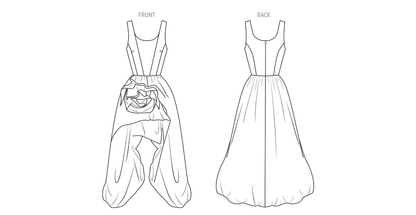 Vogue Patterns V2155 envelope showing a lined evening gown