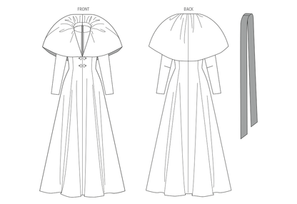Vogue Patterns V2156 envelope showing a floor length evening dress