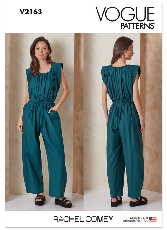 Vogue Patterns V2163 pattern envelope showing jumpsuit designs