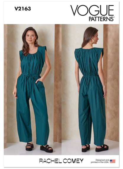 Vogue Patterns V2163 pattern envelope showing jumpsuit designs