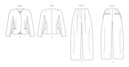 Vogue Patterns V2166 pattern envelope showing structured jacket designs