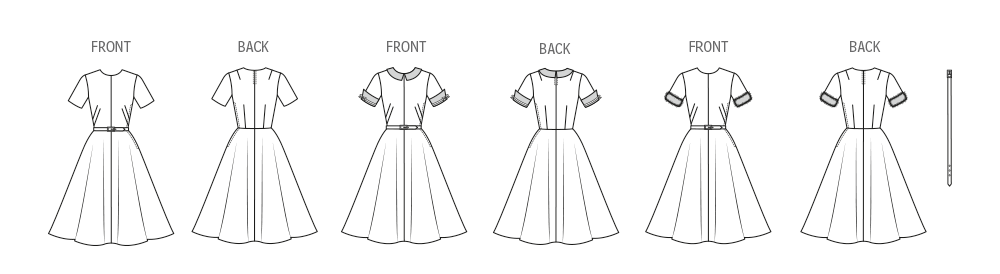 Vogue Patterns V2170 pattern envelope showing vintage 1953 dress designs