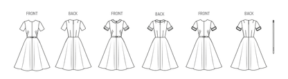 Vogue Patterns V2170 pattern envelope showing vintage 1953 dress designs