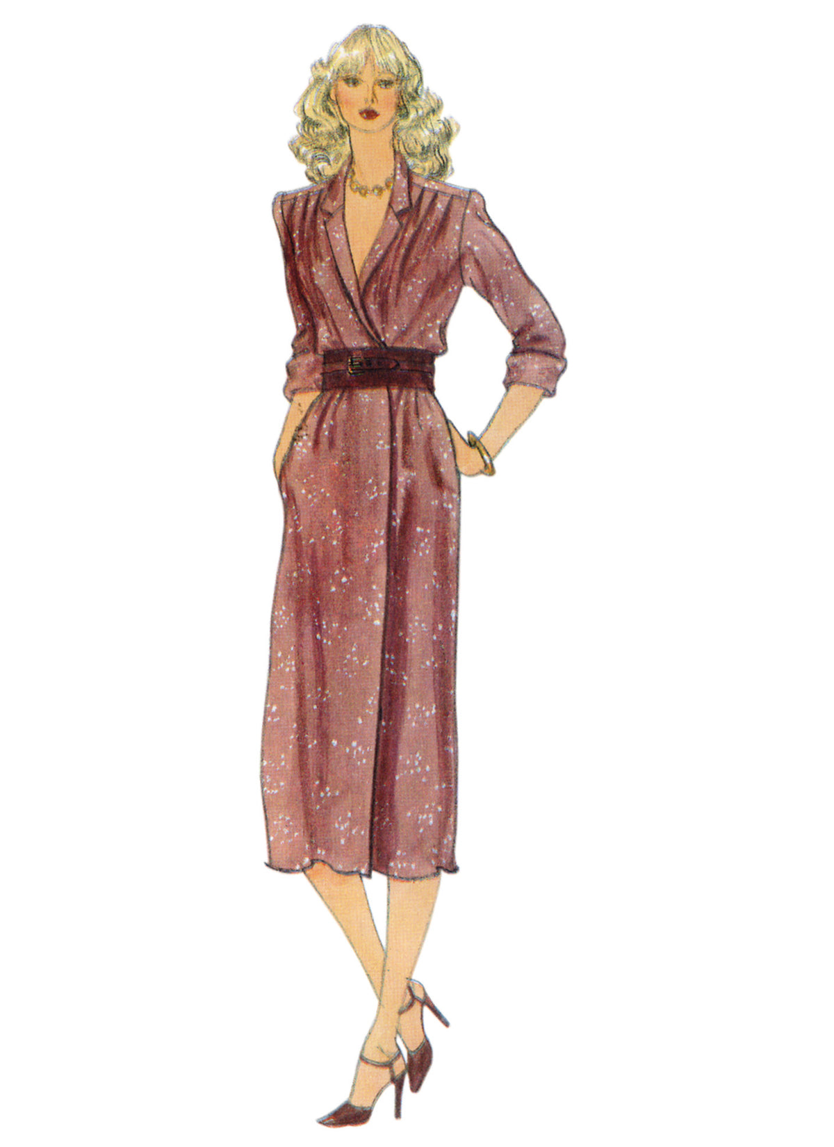 Vogue Patterns V2171 pattern envelope showing vintage 1979 dress, top and skirt designs