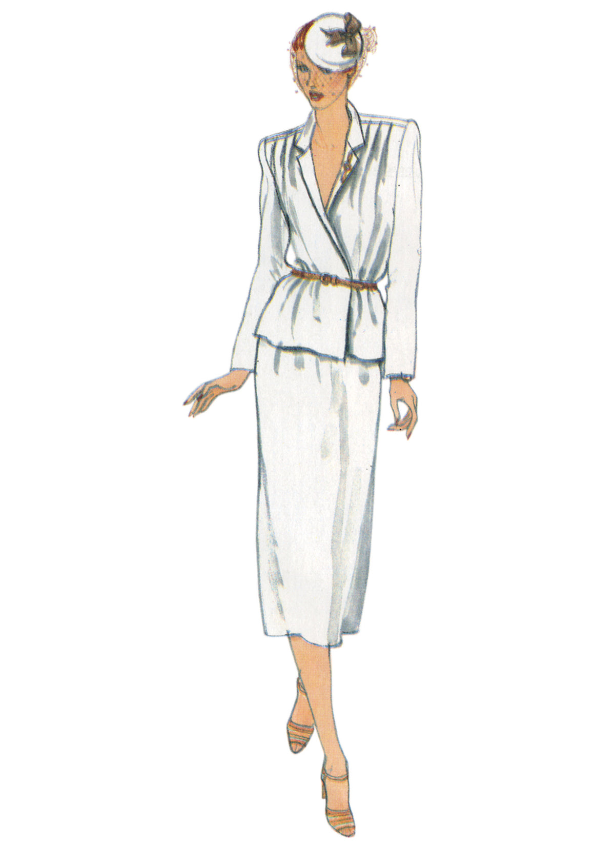 Vogue Patterns V2171 pattern envelope showing vintage 1979 dress, top and skirt designs