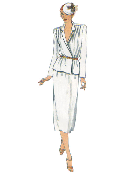 Vogue Patterns V2171 pattern envelope showing vintage 1979 dress, top and skirt designs