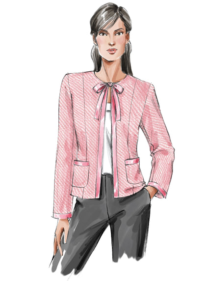 Vogue Patterns V7975 pattern envelope showing lined jacket designs