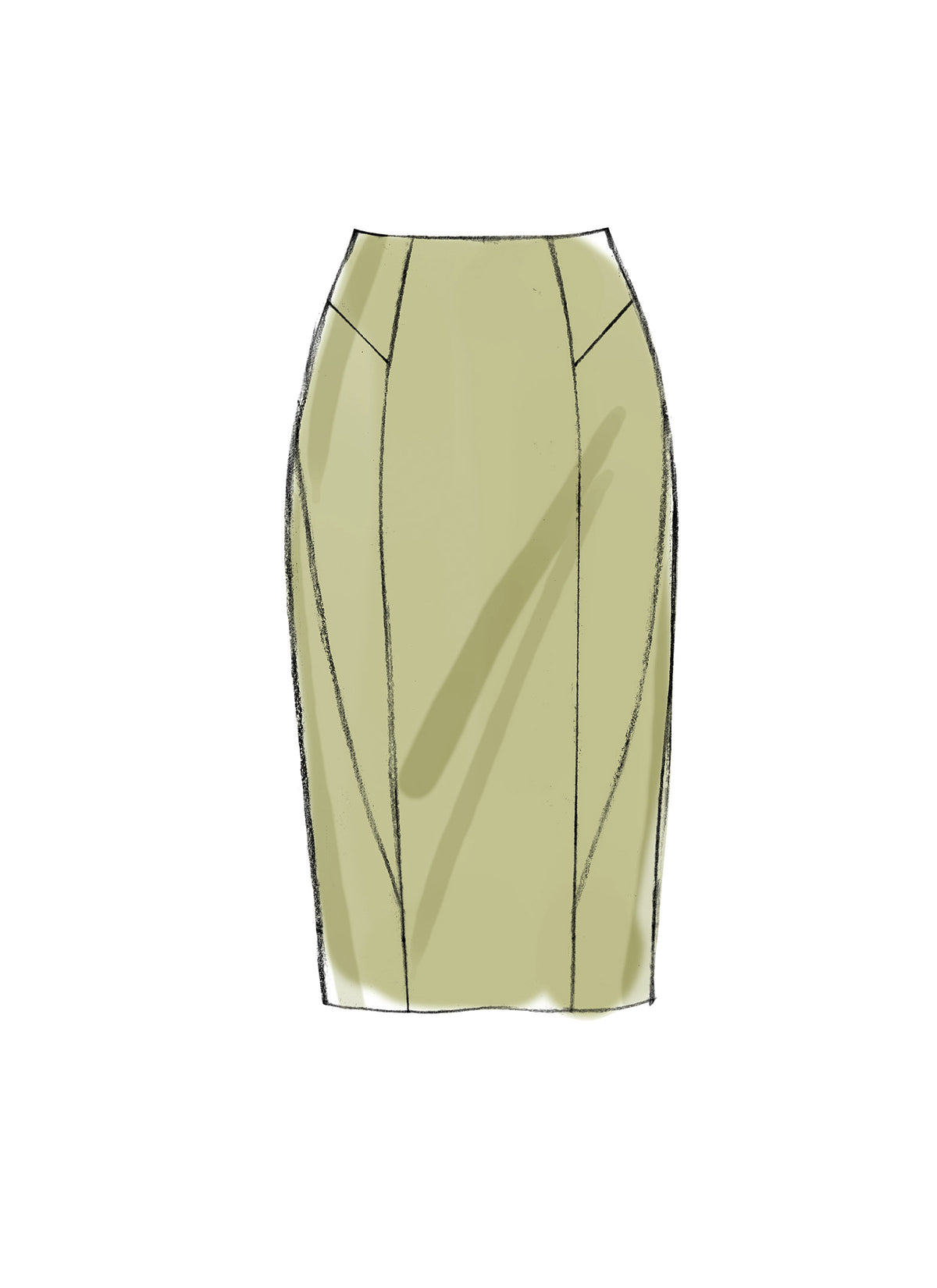 Vogue Patterns V8750 pattern envelope showing skirts designs