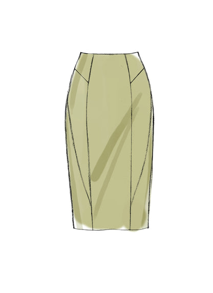 Vogue Patterns V8750 pattern envelope showing skirts designs